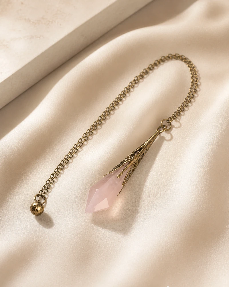 Rose Quartz Filigree Pendulum Kit product view